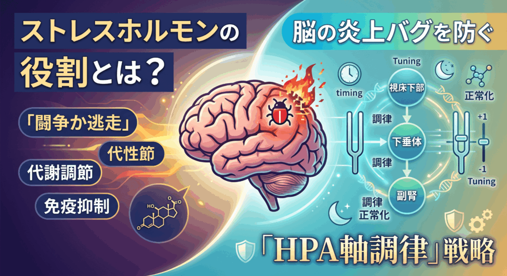 ストレスホルモンの役割とは？脳の炎上バグを防ぐ「HPA軸調律」戦略