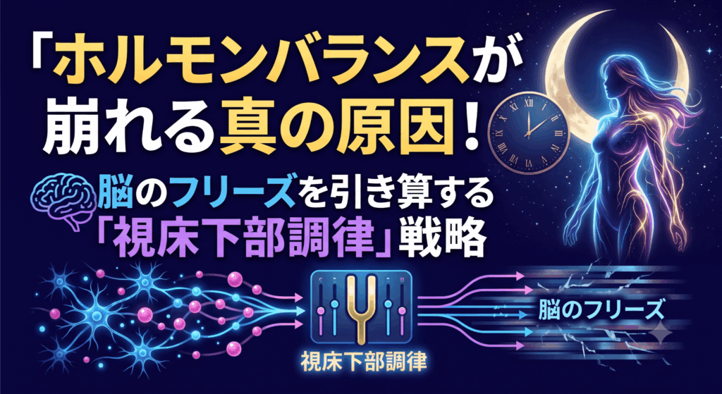 ホルモンバランスが崩れる真の原因！脳のフリーズを引き算する「視床下部調律」戦略