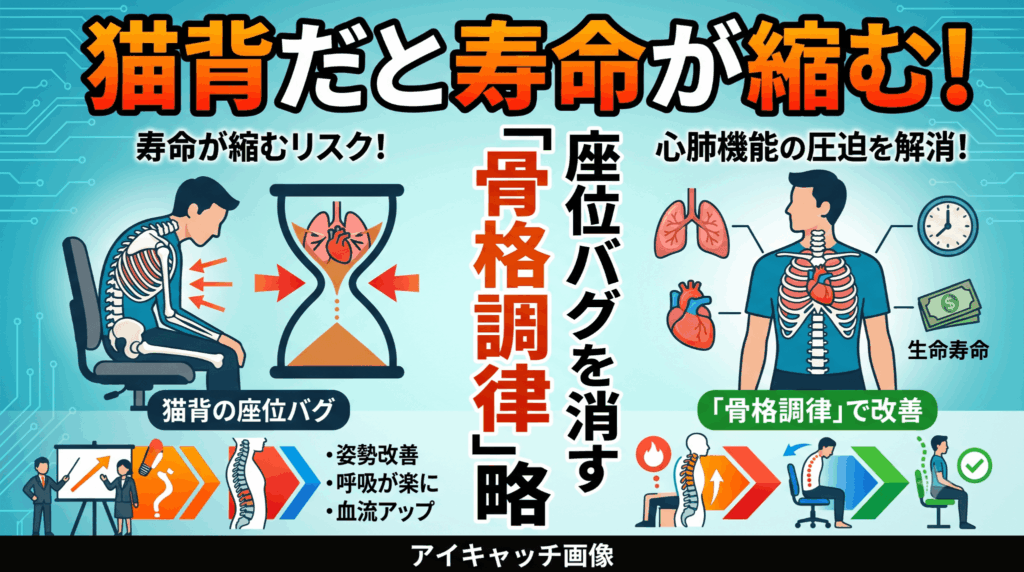 猫背だと寿命が縮む！心肺インフラを圧殺する座位バグを消す「骨格調律」戦略