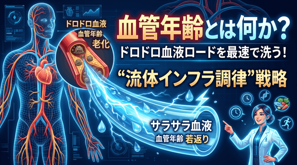 血管年齢とは何か？ドロドロの血液ロードを最速で洗う「流体インフラ調律」戦略