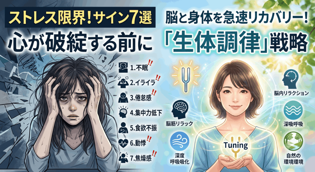 ストレスが限界なサイン7選！心が破綻する前に脳と身体を急速リカバリーする「生体調律」戦略