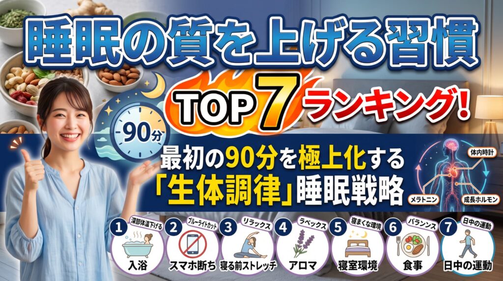 睡眠の質を上げる習慣ランキングTOP7！最初の90分を極上化する「生体調律」睡眠戦略