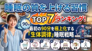 睡眠の質を上げる習慣ランキングTOP7！最初の90分を極上化する「生体調律」睡眠戦略