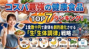 コスパ最強の健康食品ランキングTOP7！1食数十円で身体を劇的進化させる「生体調律」戦略