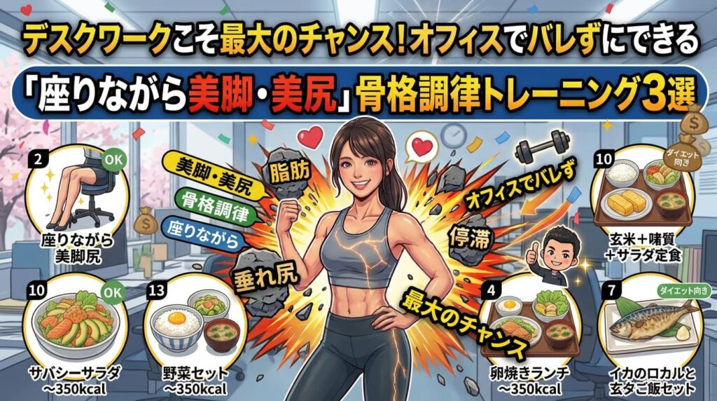 デスクワークこそ最大のチャンス！オフィスでバレずにできる「座りながら美脚・美尻」骨格調律トレーニング3選