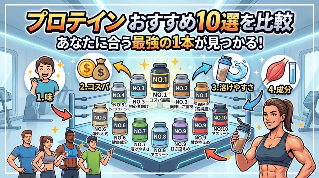 プロテインおすすめ10選を比較