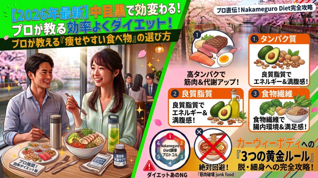 中目黒で効率よくダイエット！プロが教える「痩せやすい食べ物」の選び方