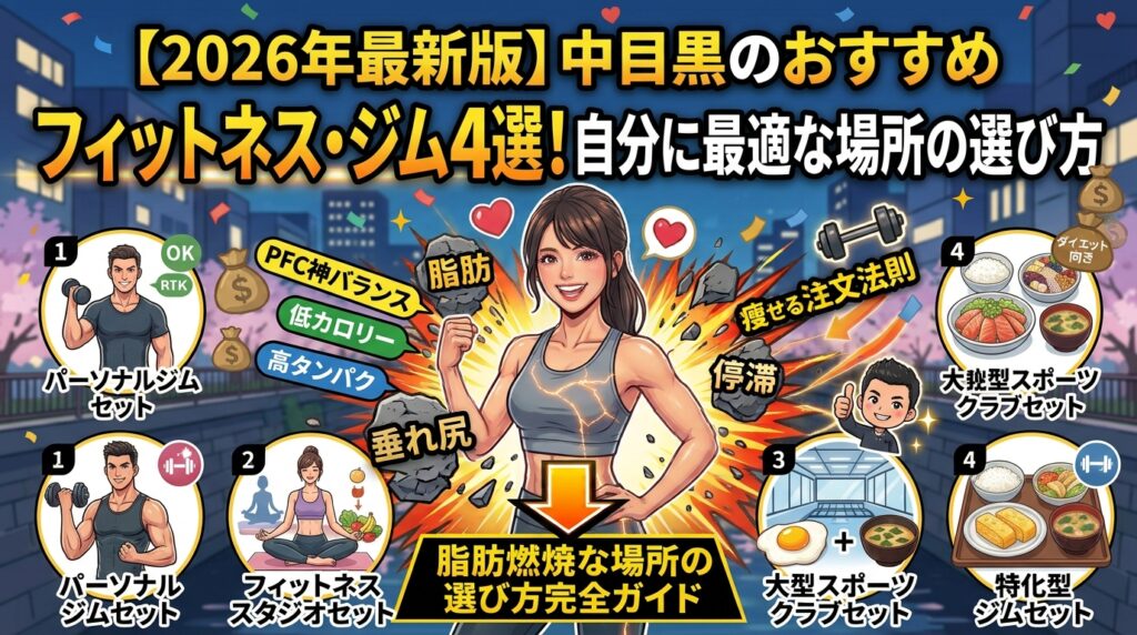【2026年最新版】中目黒のおすすめフィットネス・ジム4選！自分に最適な場所の選び方