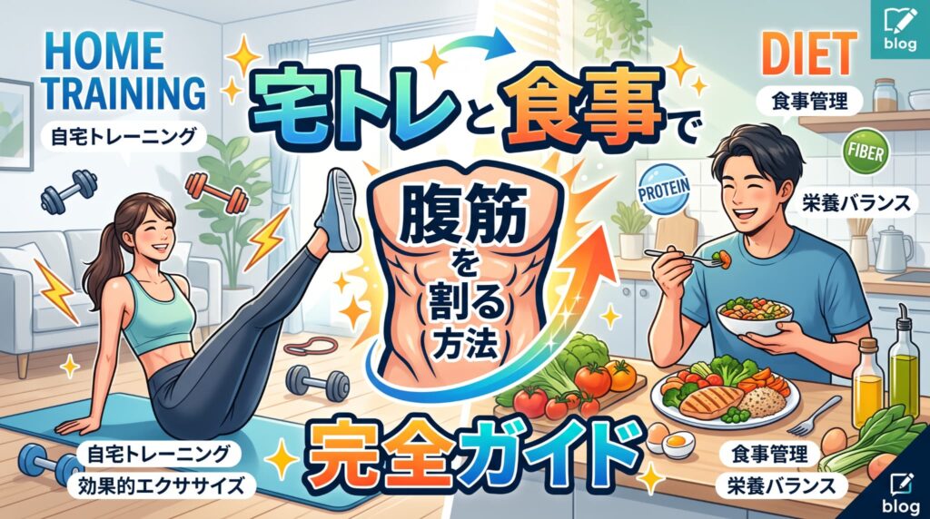 宅トレと食事で腹筋を割る方法