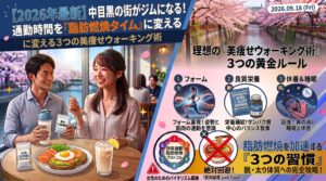 【2026年最新】中目黒の街がジムになる！通勤時間を「脂肪燃焼タイム」に変える3つの美痩せウォーキング術