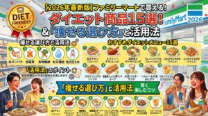【2026年最新版】ファミリーマートで買える！ダイエット商品15選！｜痩せる選び方と活用法