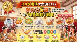 コメダ珈琲で太りにくい頼み方5選！逆に太るNGセット例と「喫茶調律」戦略