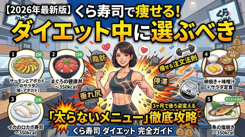 【2026年最新版】くら寿司で痩せる！ダイエット中に選ぶべき「太らないメニュー」徹底攻略