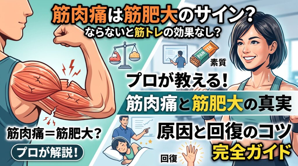 筋肉痛は筋肥大のサイン？ならないと筋トレの効果なし？原因と回復のコツをプロが解説