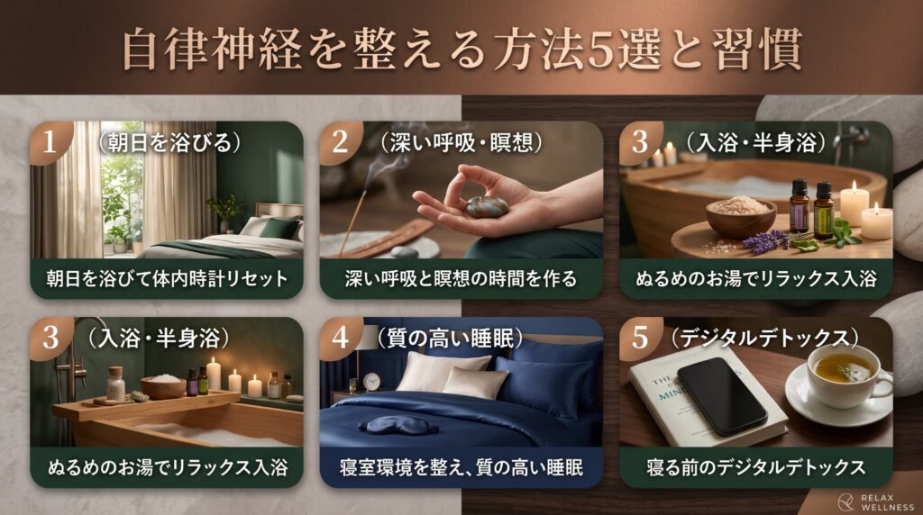自律神経を整える方法5選と習慣