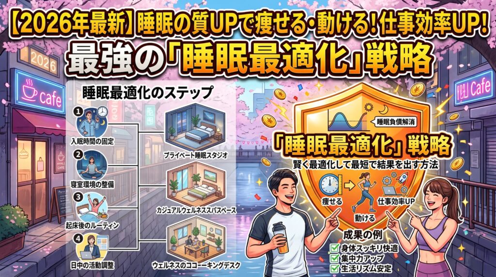 【2026年最新】睡眠の質UPで痩せる・動ける！仕事効率UP！最強の「睡眠最適化」戦略