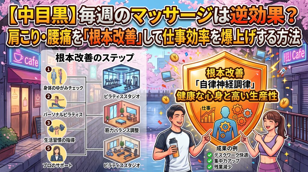 【中目黒】毎週のマッサージは逆効果？肩こり・腰痛を「根本改善」して仕事効率を爆上げする方法