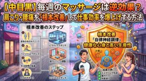 【中目黒】毎週のマッサージは逆効果？肩こり・腰痛を「根本改善」して仕事効率を爆上げする方法