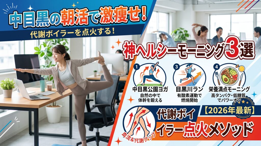 中目黒の朝活で激痩せ！代謝ボイラーを点火する「神ヘルシーモーニング」厳選3選