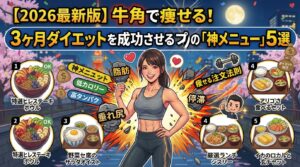 【2026最新版】牛角で痩せる！3ヶ月ダイエットを成功させるプロ推奨の「神メニュー」5選