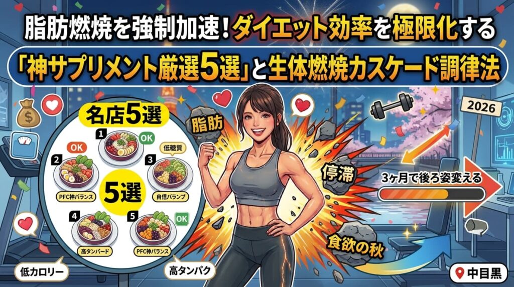脂肪燃焼を強制加速！ダイエット効率を極限化する「神サプリメント厳選5選」と生体燃焼カスケード調律法