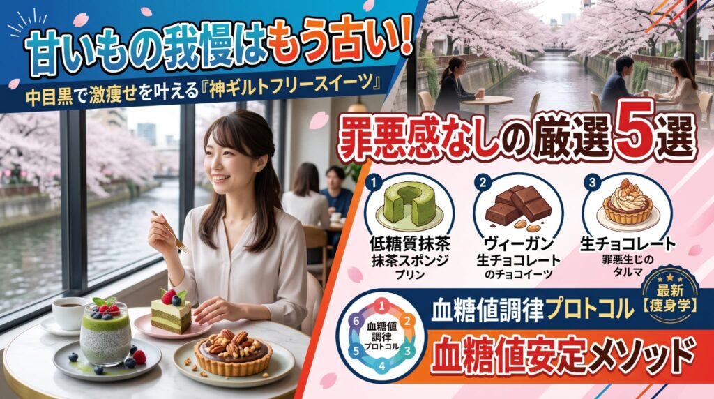 甘いもの我慢はもう古い！中目黒で激痩せを叶える「神ギルトフリースイーツ」厳選5選と血糖値調律プロトコル
