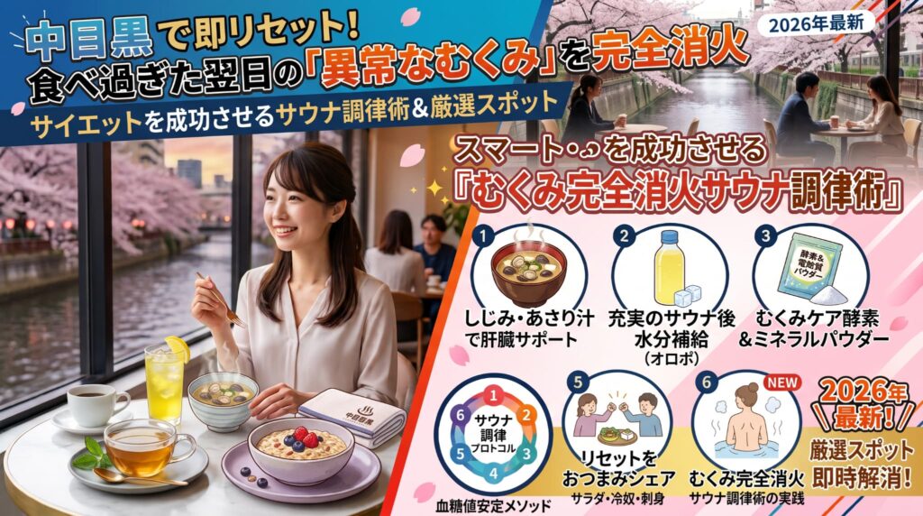 中目黒で即リセット！食べ過ぎた翌日の「異常なむくみ」を完全消火するサウナ調律術＆厳選スポット