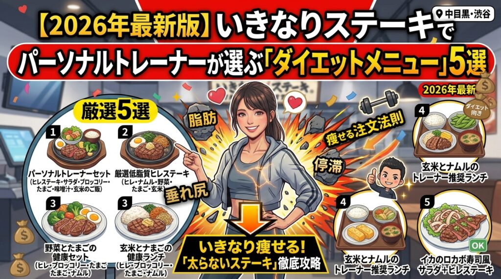 2026年最新版】いきなりステーキでパーソナルトレーナーが選ぶ「ダイエットメニュー」5選