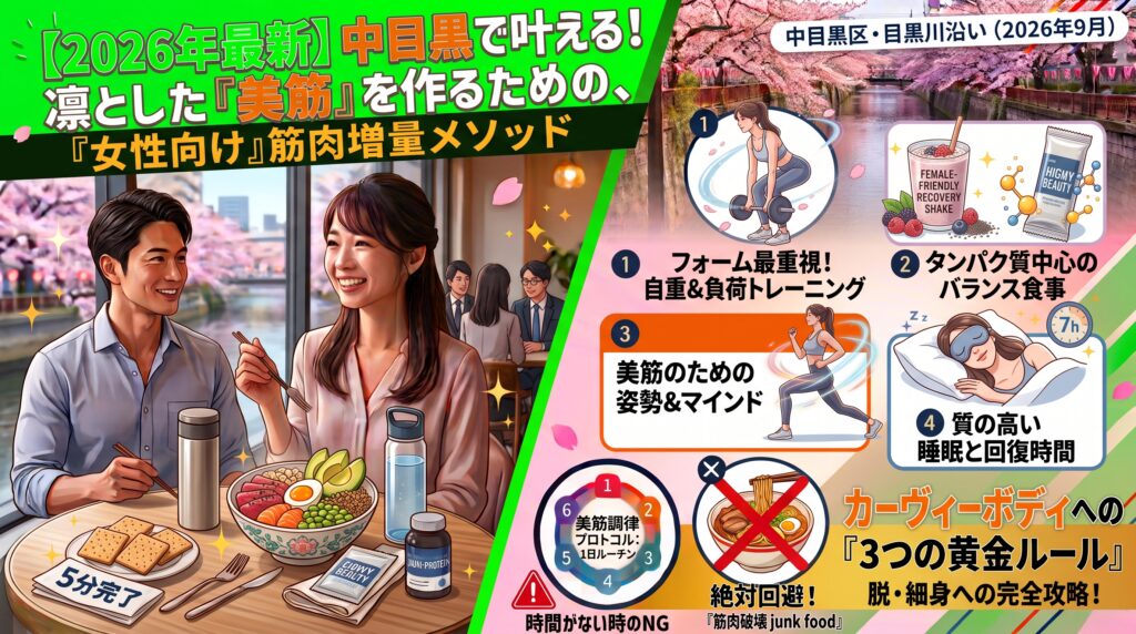 【2026年最新】中目黒で叶える！凛とした「美筋」を作るための、女性向け筋肉増量メソッド