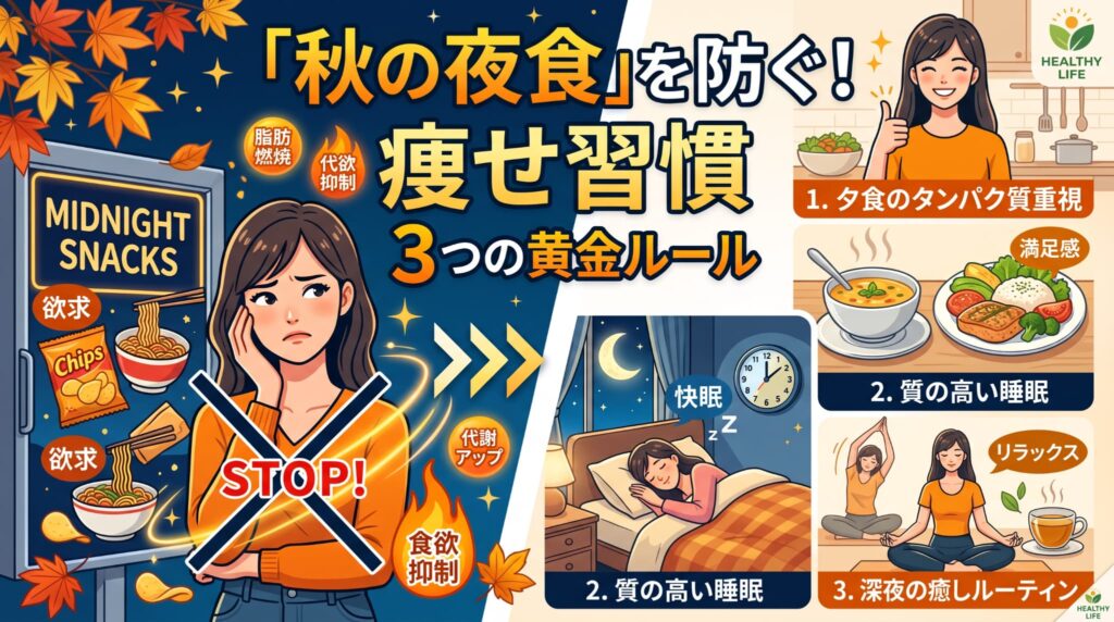 秋の夜食を防ぐための痩せ習慣