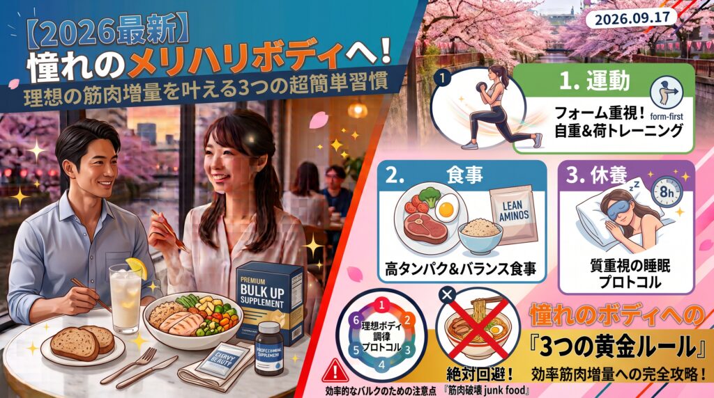 【2026最新】理想のカーヴィーボディへ！女性のための「美しい筋肉増量」を叶える3つの習慣