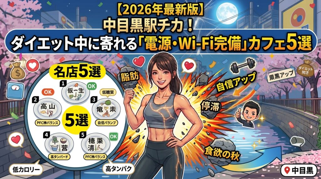 【2026年最新版】中目黒駅チカ！ダイエット中に寄れる「電源・Wi-Fi完備」カフェ5選