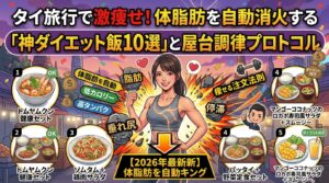 タイ旅行で激痩せ！体脂肪を自動消火する「神ダイエット飯10選」と夜市・屋台調律プロトコル【2026年最新】