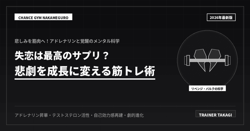 失恋は筋トレ最高のサプリ？驚異の科学