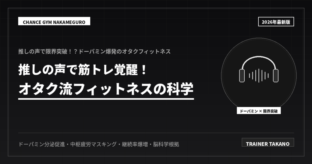 推しの声で筋トレ覚醒！オタク筋トレの科学