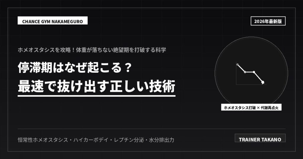 停滞期を最速で抜ける！体重を落とす科学