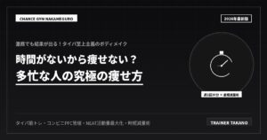 激務でも痩せる！時間がない人の究極減量術