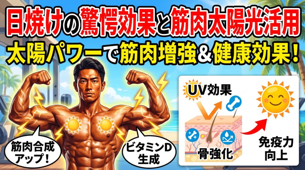 日焼けの驚愕効果と筋肉太陽光活用
