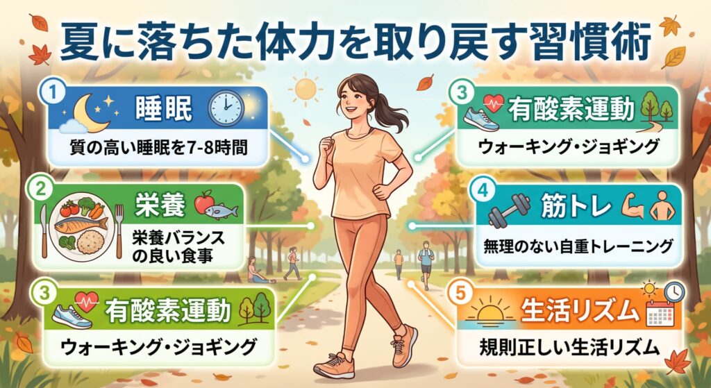 夏に落ちた体力を取り戻す習慣術